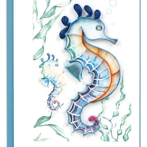 Quilling Card Gift Enclosure | Colorful Seahorse