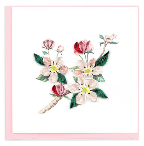 Apple Blossoms Quilling Card