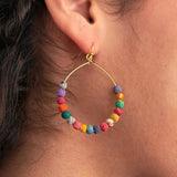 Kantha Milieu Demi Hoop Earrings