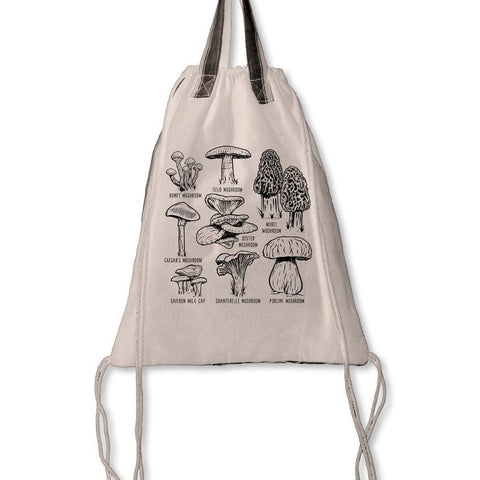 Cinch String Backpack | Natural | Mushroom Botanical