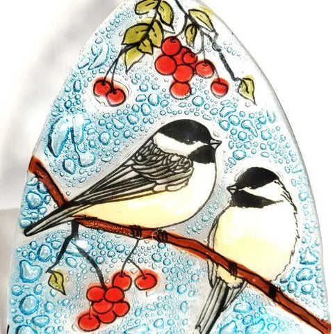 Recycled Glass Night-Light | Chickadees