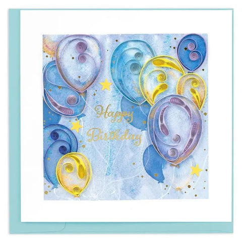 Balloons & Stars Birthday Quilling Card