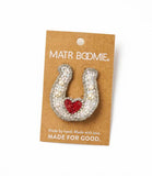 Beaded Brooch Pin | Horseshoe
