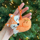 O4O | Wool Ornament | Sleeping Fox