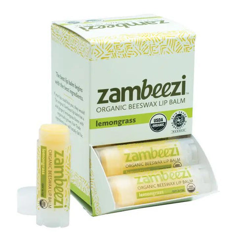 Zambeezi Organic Beeswax Lip Balm | Lemongrass