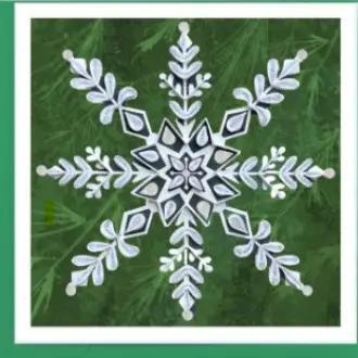 Snowflake On Pine Quilling Card