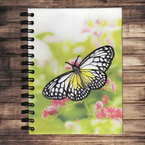 Eco-Friendly Notebook | Large | Butterfly White and Yellow