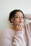 Ranjani Mother of Pearl Heart Hoop Earrings