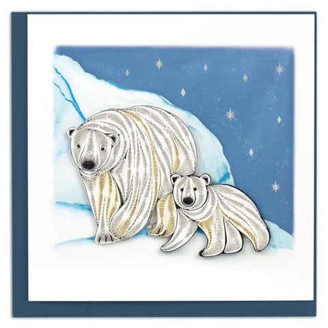 Polar Bears Quilling Card