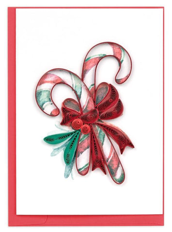 Quilling Card Gift Enclosure | Candy Canes