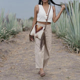 Fringed Wool Crossbody | Copal