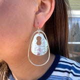 Enfolded Teardrop Earrings | Silver