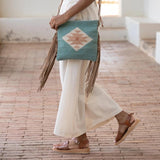 Fringed Wool Crossbody | Flor de Cielo