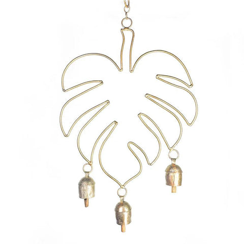 Metal Chime | Golden Monstera