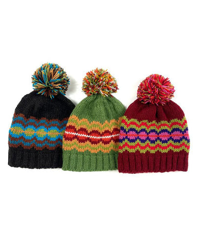 Circle Wool Pom Beanie | 3 Colors
