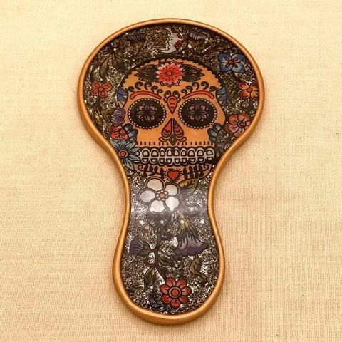 Hand Mirror | Bone Flower Skull | Assorted