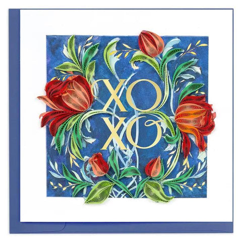 XOXO Roses Quilling Card