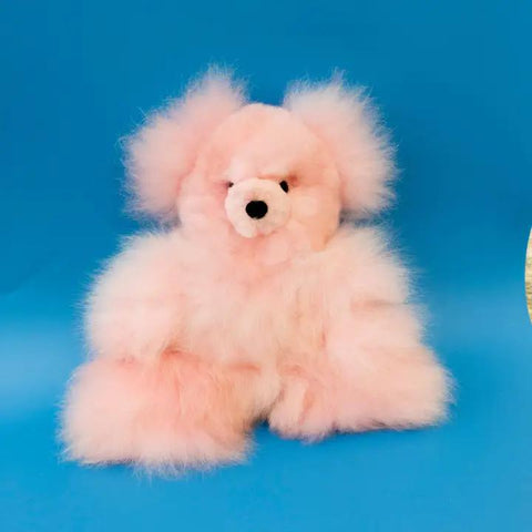 Alpaca Stuffed Animal | Pink Bear | Small