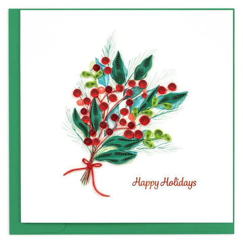 Holly Berry Bunch Quilling Card