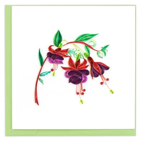 Fuchsia Quilling Card