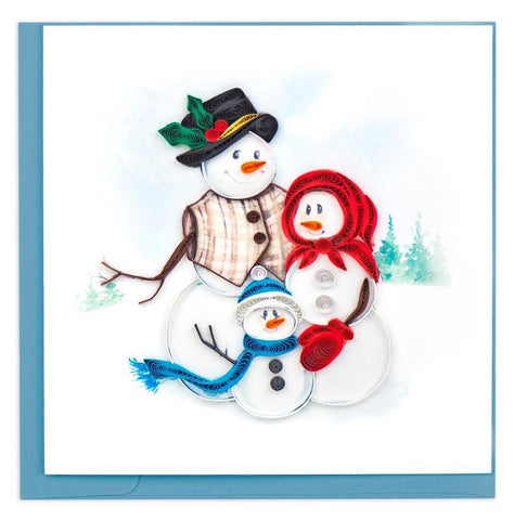 Snowman Family Quilling Card