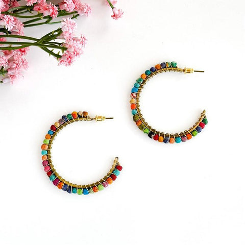 Kantha Milieu Classic Hoop Earrings