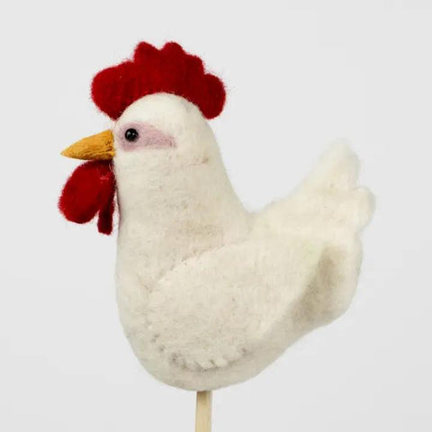 Felted Wool Finger Puppet | Hen