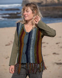 Striped Fringe Vest | Assorted