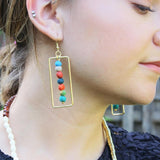 Kantha Framed Earrings