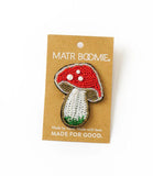 Beaded Brooch Pin | Mushroom