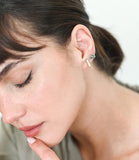 Ruchi Evil Eye Tiny Bar Gold Stud Earrings | Set of 2