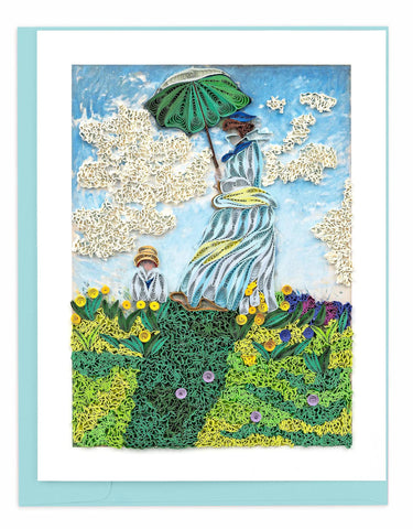 Artist Series Quilling Card | Woman with a Parasol, Monet