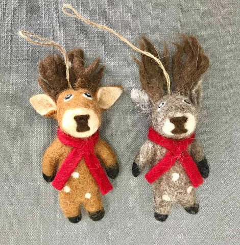Wool Ornament | Spotted Reindeer
