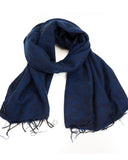 Brushed Woven Shawl | Navy
