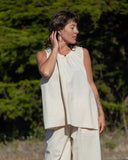 One Button Sleeveless Top | 4 colors |