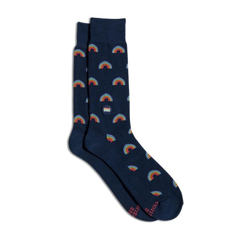 Socks That Save LGBTQ Lives | Navy Rainbows