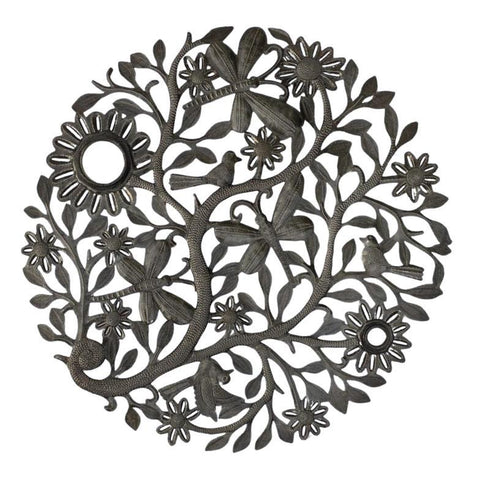 Haitian Metal Art | Dragonflies, Birds, & Flowers