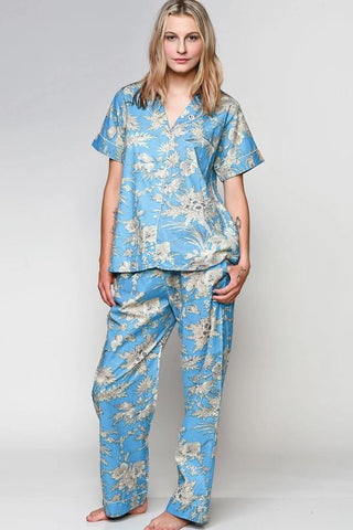 Shanti Pajama Set | Turquoise & Gold