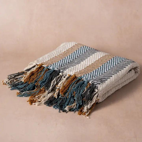 Rethread Throw | Winter Stripe Chevron