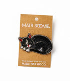 Beaded Brooch Pin | Sleeping Cat