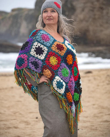 Granny Square Poncho | Assorted
