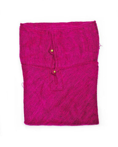 Brushed Woven Poncho | Hot Pink