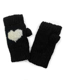 Wool Heart Fingerless Gloves | 5 Colors