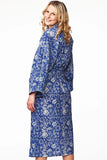 Block Print Kimono Robe | Indigo