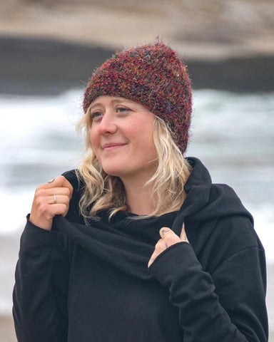 Upcycled Silk Knit Beanie