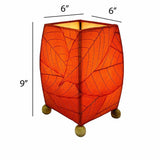 Mini Square Table Lamp | Orange