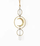 Engraved Brass Suncatcher |  Surya Crescent Moon
