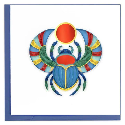 Egyptian Scarab Beetle Quilling Card