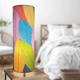 Cocoa Leaf Cylinder Table Lamp | 24 Inch | Multi