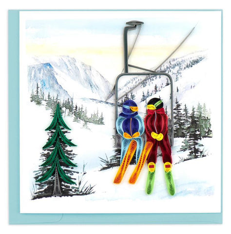 Ski Lift Quilling Card